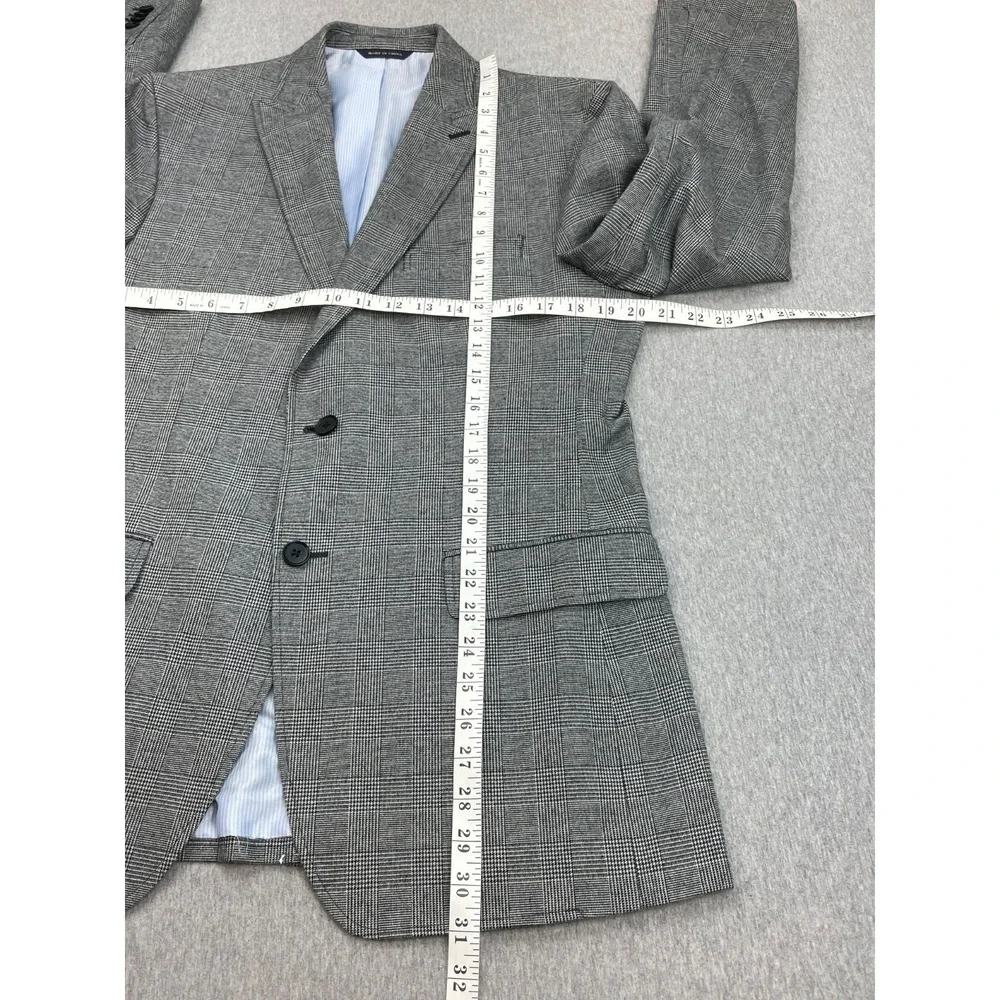 Banana Republic Blazer Mens 40R Plaid 100% Cotton 2-Button Single Breast Lined
